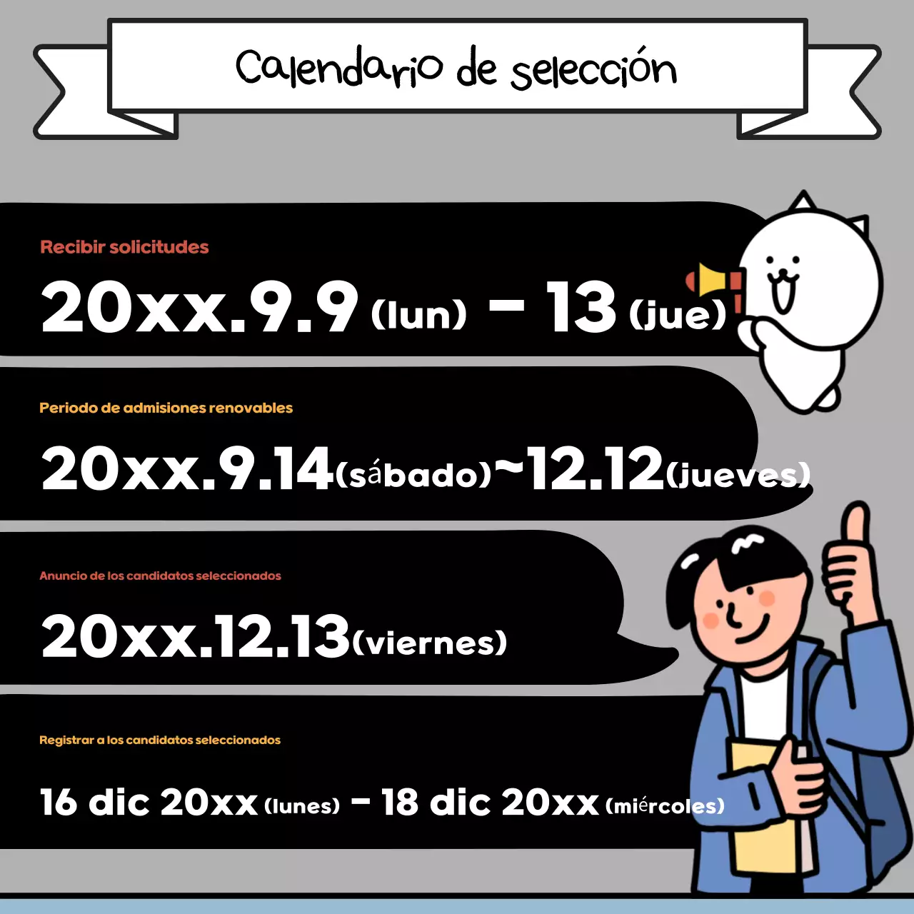 Arte pop en beige y negro para la contratación universitaria