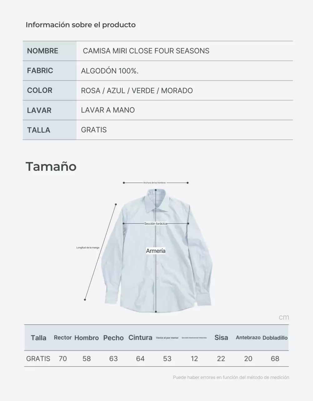 Promover una página de detalles de moda minimalista en azul claro y gris