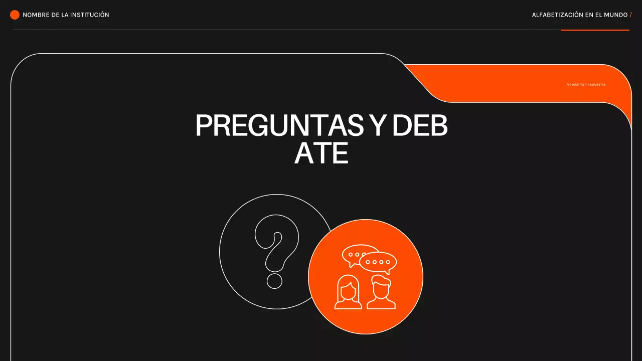 Naranja Negro Alfabetización moderna en el mundo Material de lectura