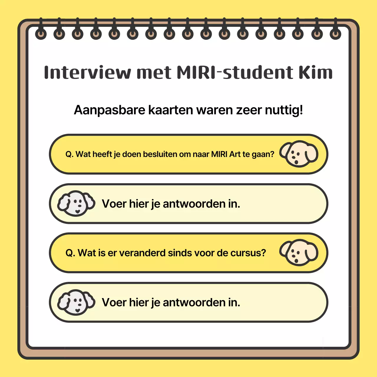 De gele, gezellige school promoten