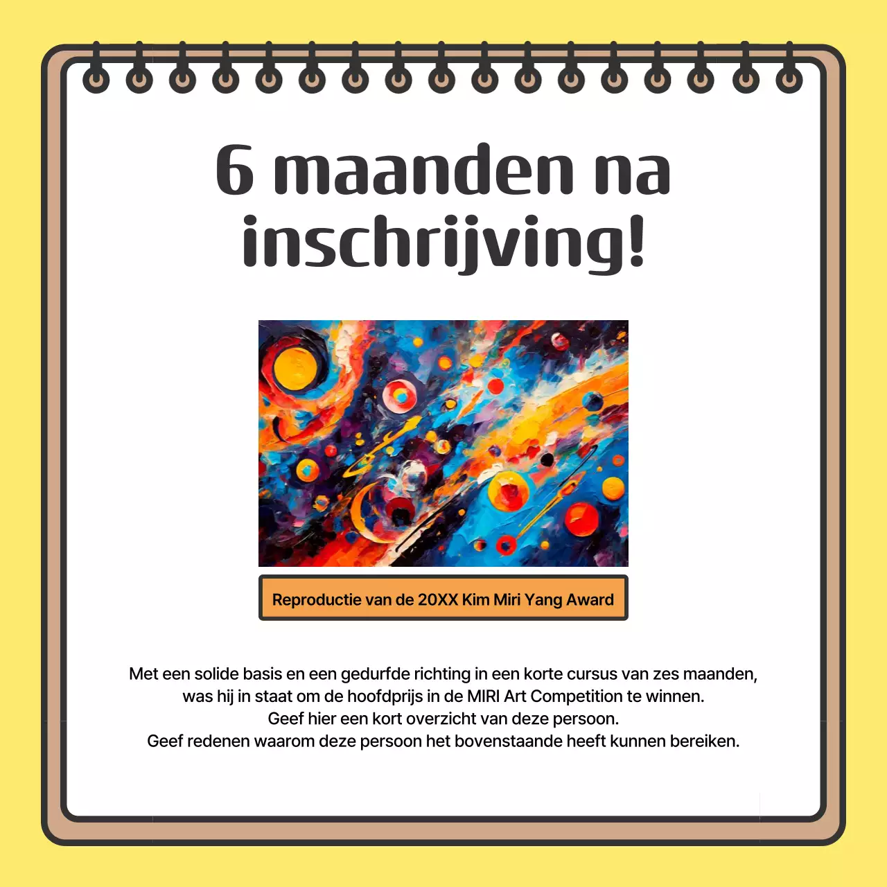 De gele, gezellige school promoten