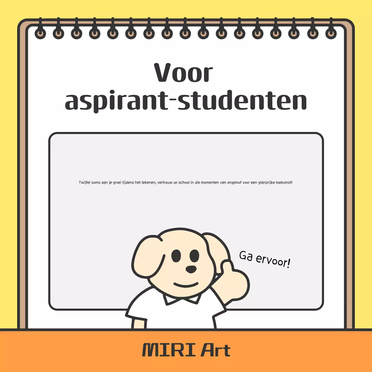 De gele, gezellige school promoten