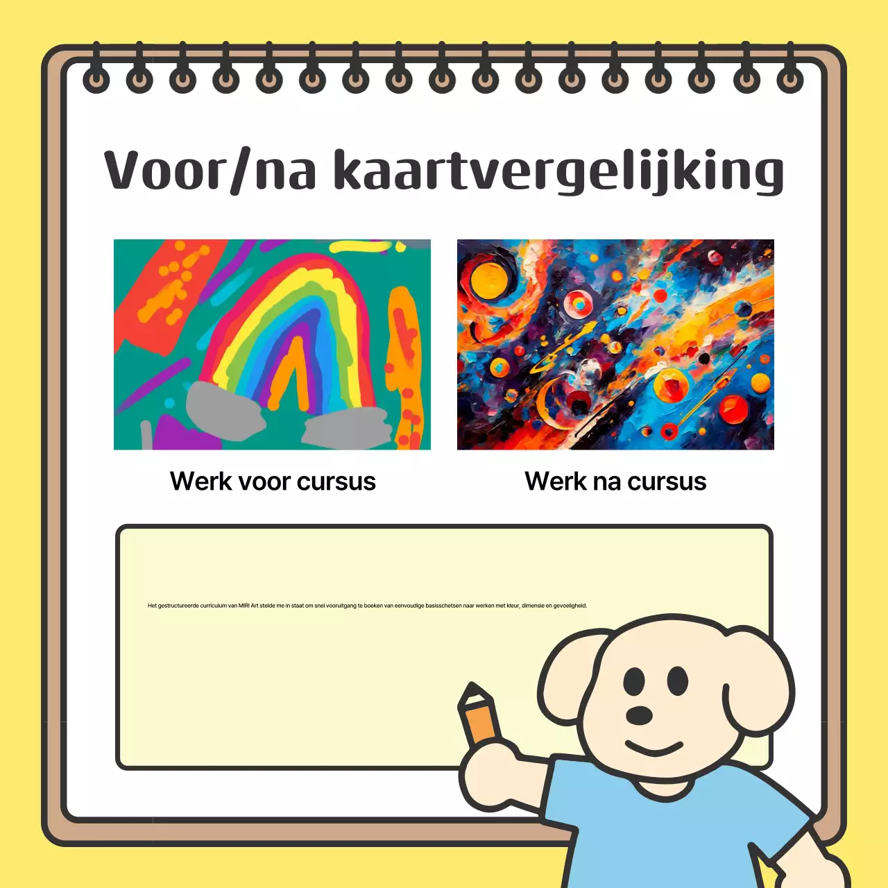 De gele, gezellige school promoten