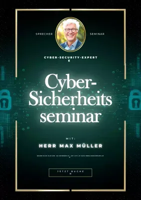 grün-schwarze moderne Cyber-Security Seminar-Aktion