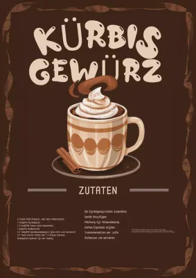 Braunes klassisches Kürbisgewürz-Latte-Rezept
