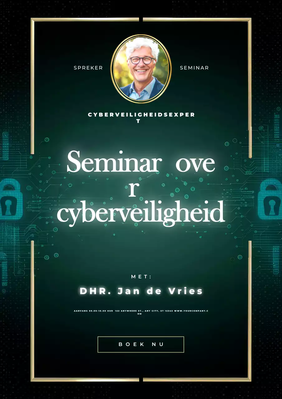 promotie groen-zwart seminar moderne cyberbeveiliging