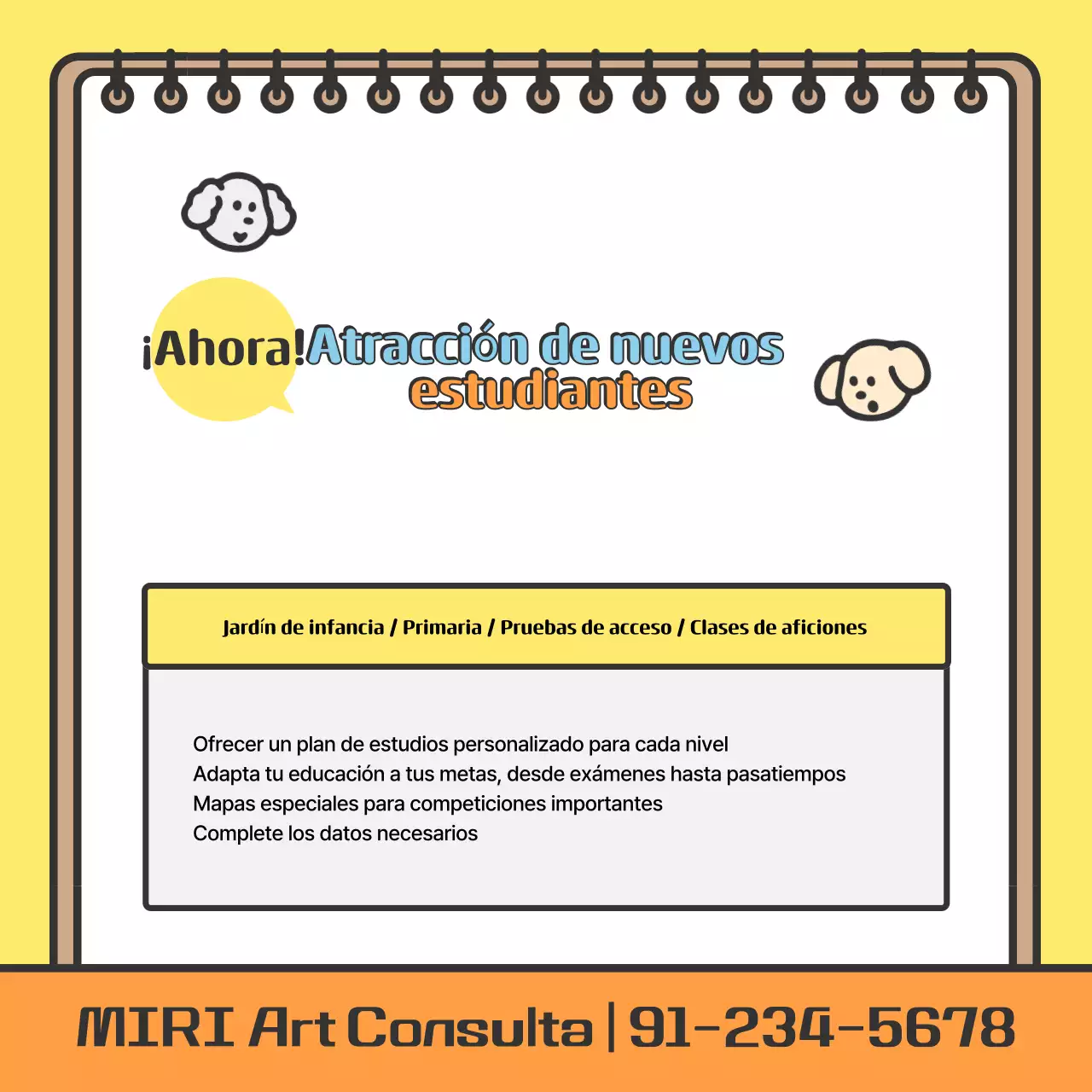 Promover la escuela amarilla y acogedora