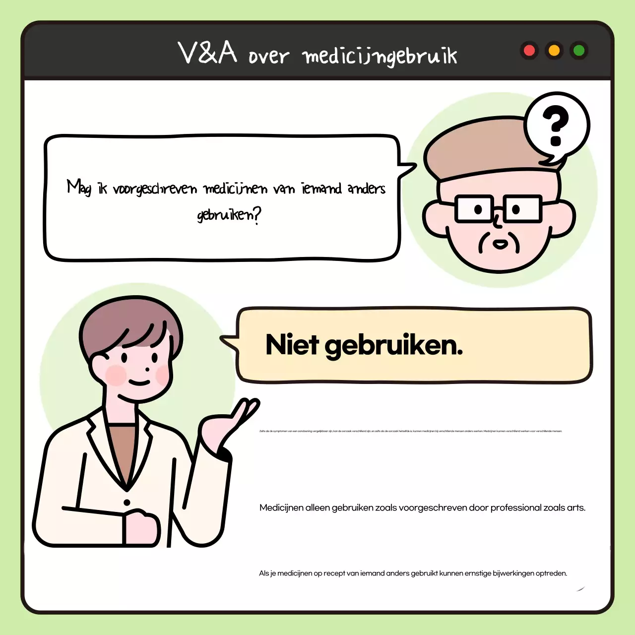 Een pop-art, wit-zwarte gids voor medicijnen voor senioren