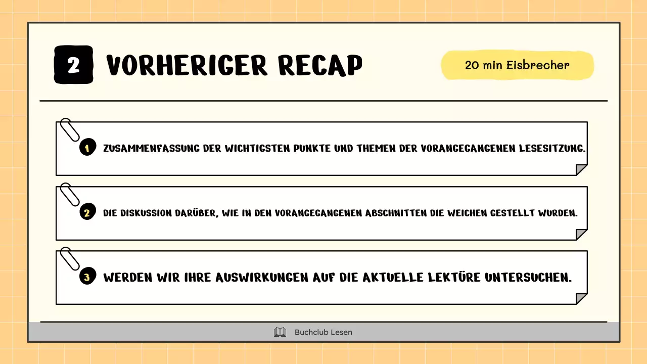 Ein kitschiger Buchclub in Gelb und Beige erklärt