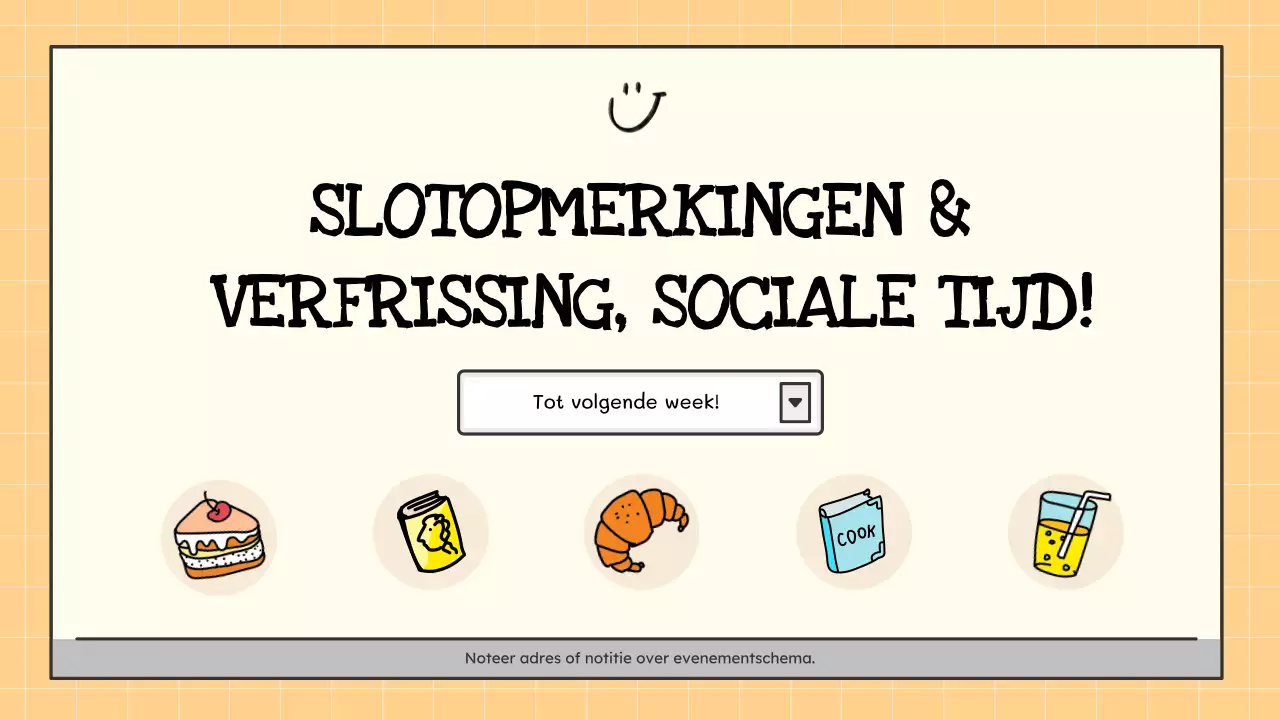 Een kitscherige boekenclub in geel en beige legt uit