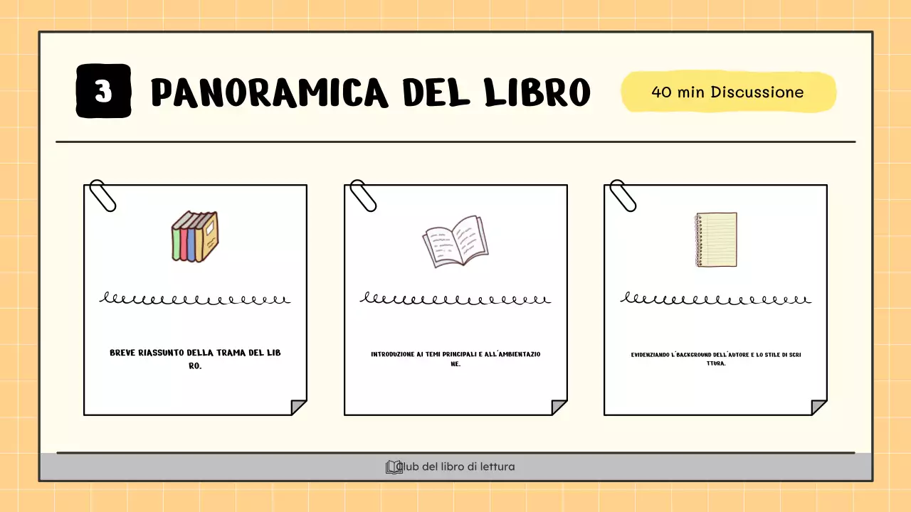 Un club del libro kitsch in giallo e beige, ha spiegato