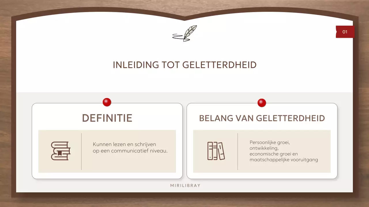 Bruine en eenvoudige bronnen voor mondiale geletterdheid