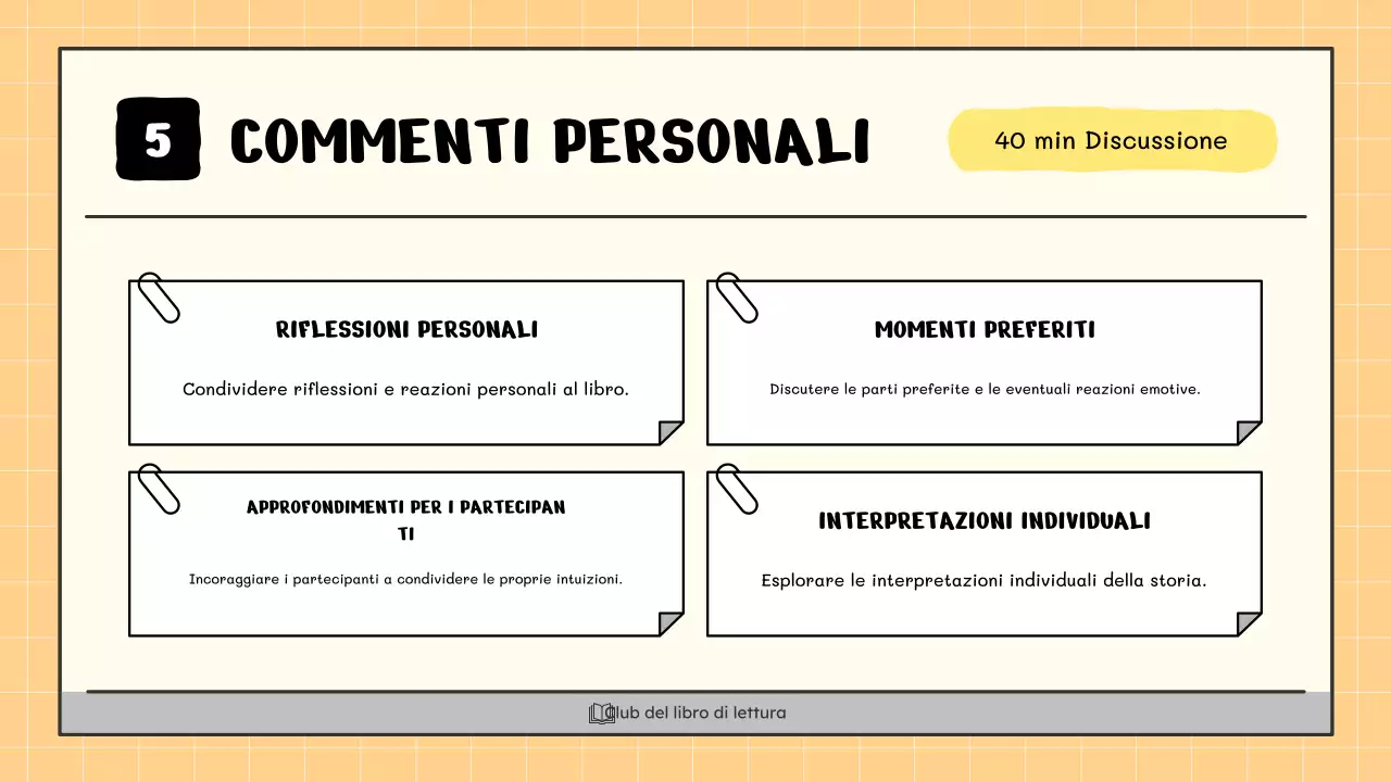 Un club del libro kitsch in giallo e beige, ha spiegato