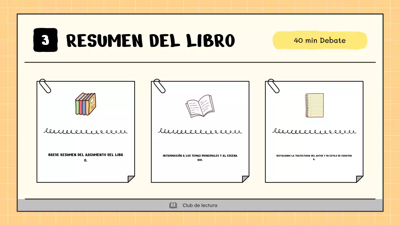 Un club de lectura kitsch en amarillo y beige explicó