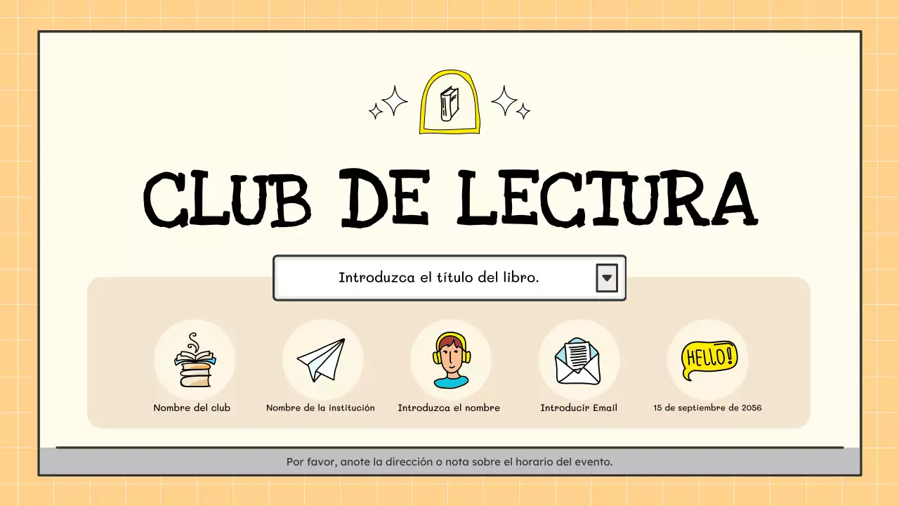 Un club de lectura kitsch en amarillo y beige explicó