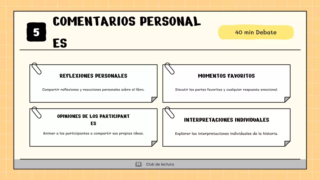 Un club de lectura kitsch en amarillo y beige explicó