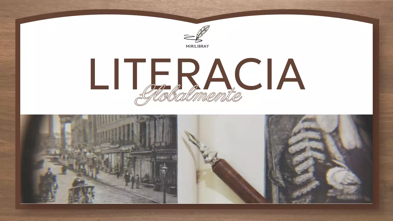 Recursos de literacia global castanhos e simples