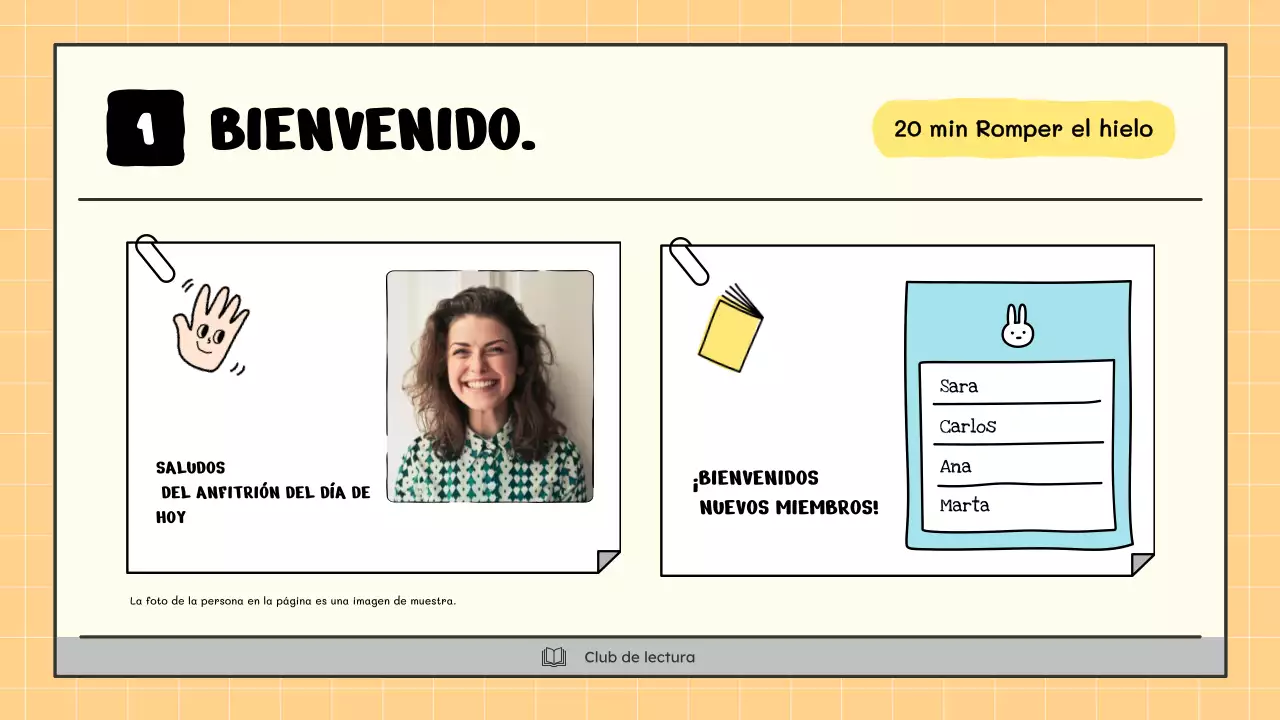 Un club de lectura kitsch en amarillo y beige explicó
