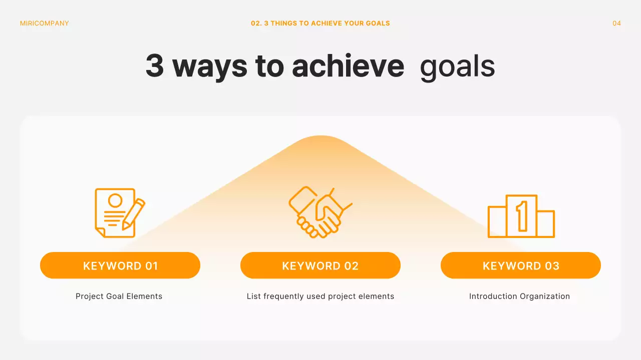 Tài liệu cuộc họp hồi tưởng dự án hiện đại màu cam và trắng