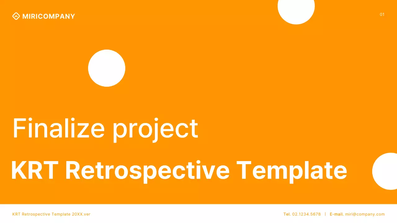 Tài liệu cuộc họp hồi tưởng dự án hiện đại màu cam và trắng