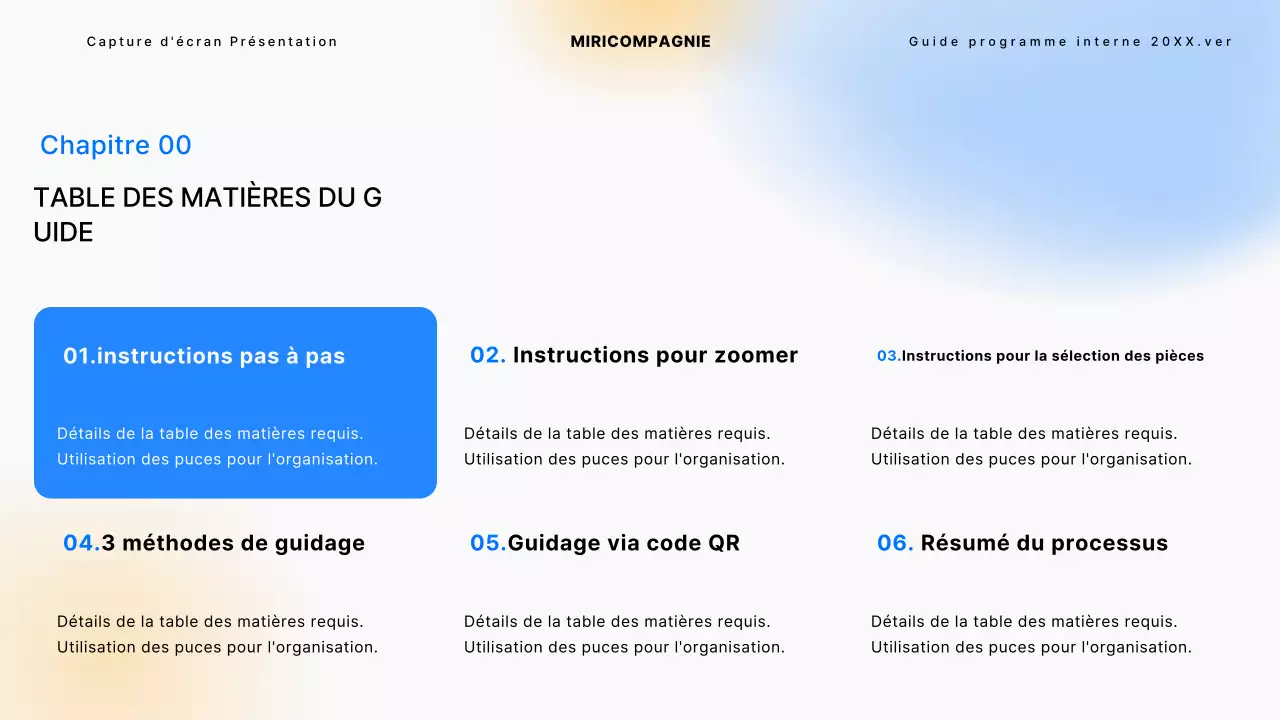 Un simple guide de programmation interne en noir et bleu Tutoriels