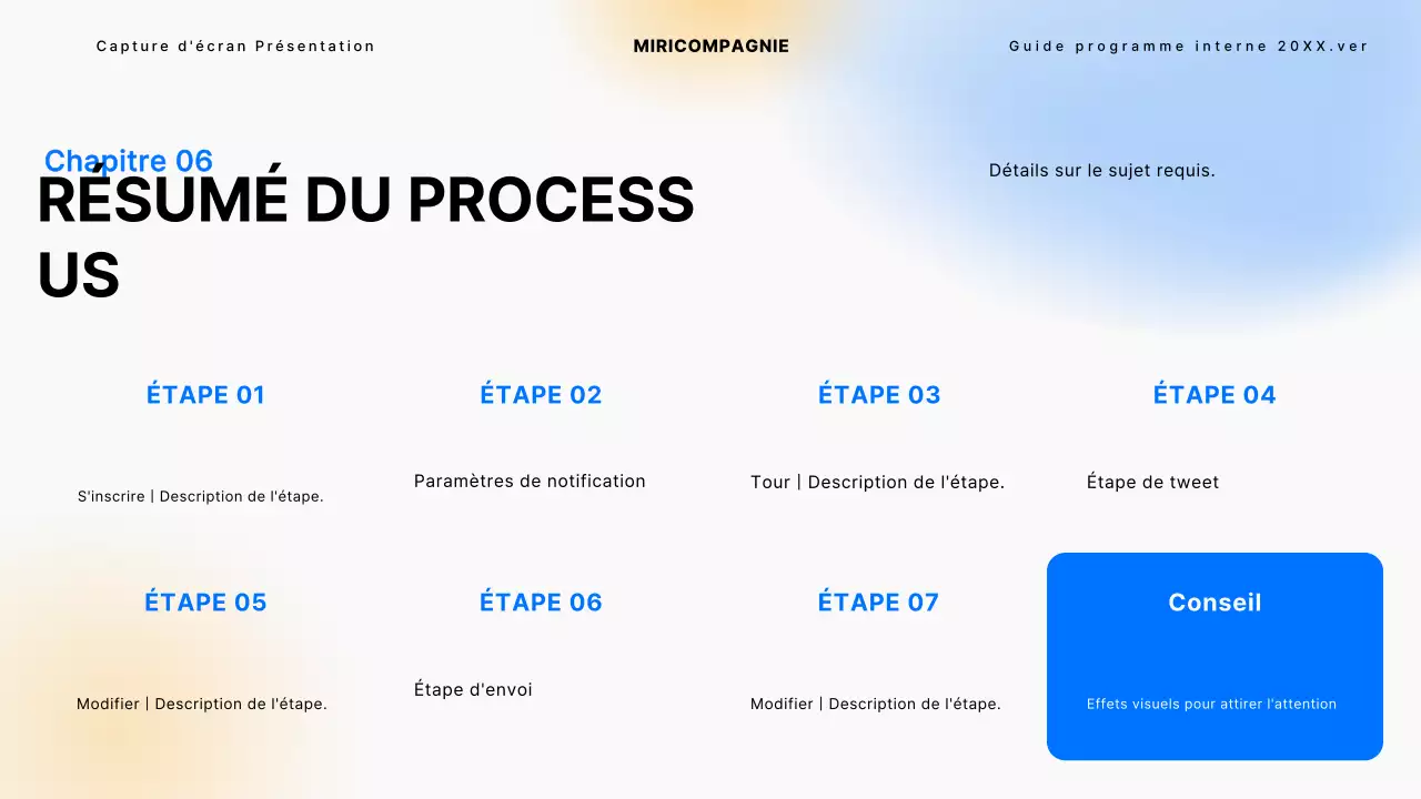 Un simple guide de programmation interne en noir et bleu Tutoriels