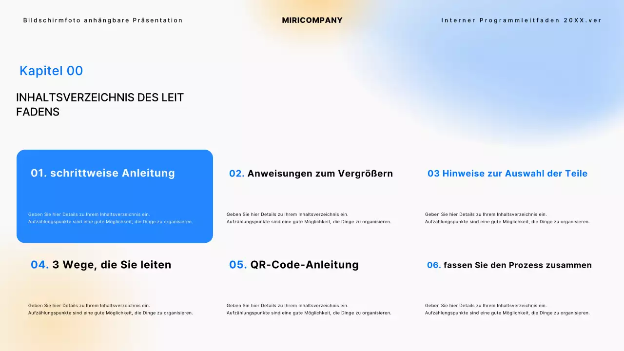 Eine einfache interne Programmieranleitung in Schwarz und Blau Tutorials