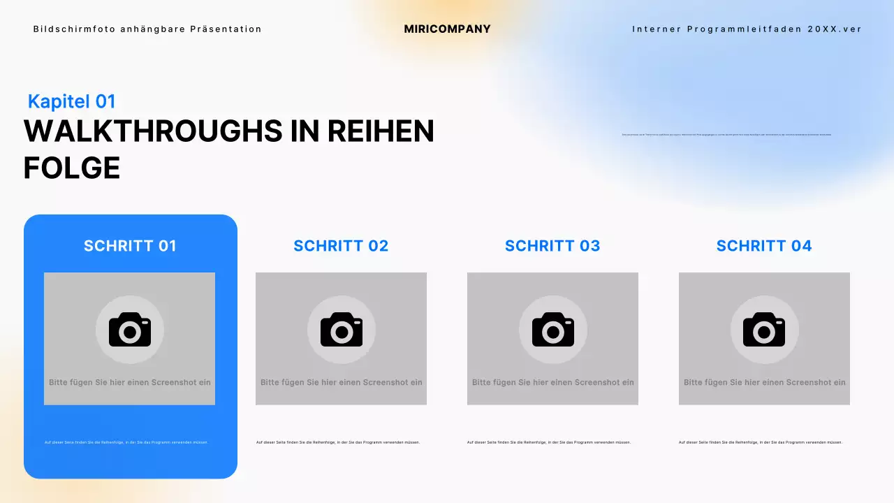 Eine einfache interne Programmieranleitung in Schwarz und Blau Tutorials