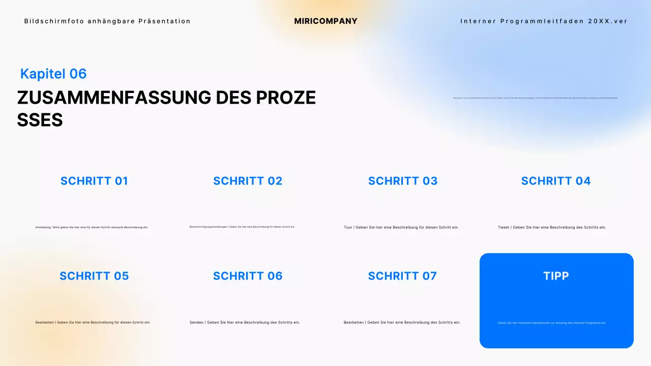 Eine einfache interne Programmieranleitung in Schwarz und Blau Tutorials