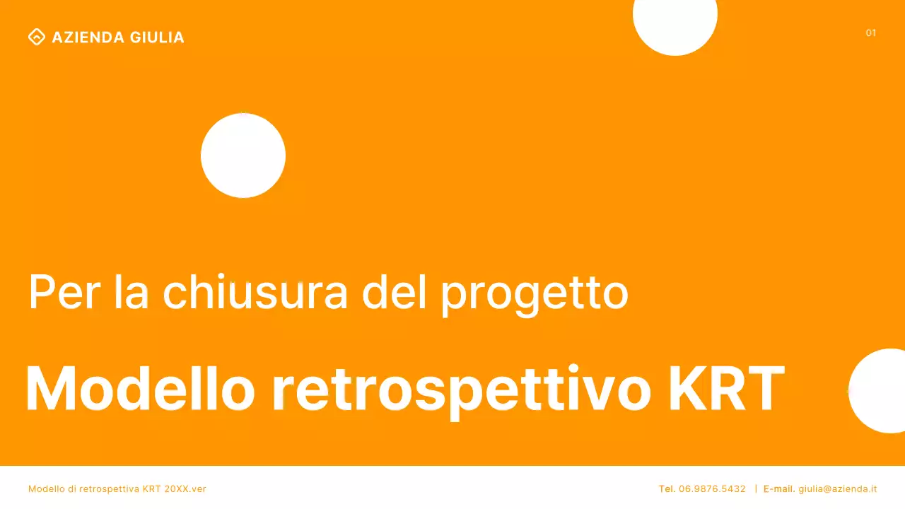 Moderna piattaforma per riunioni retrospettive di progetto in arancione e bianco