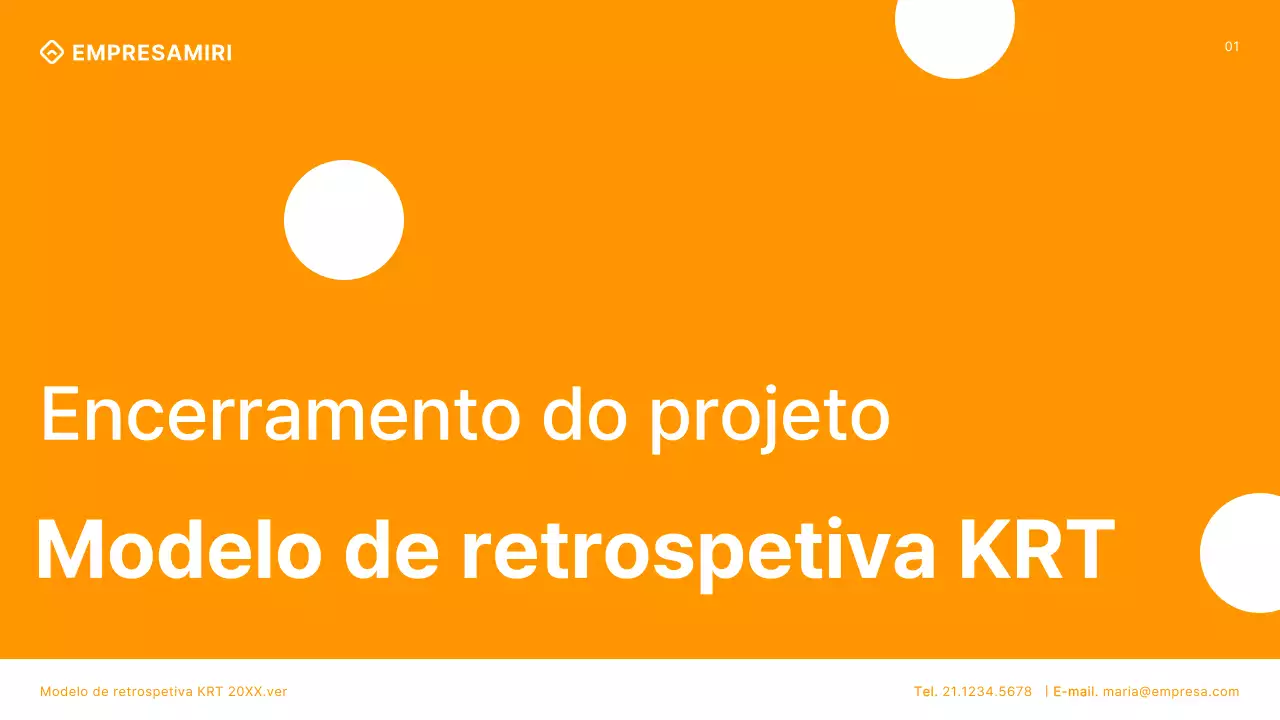 Mesa de reunião de retrospetiva de projeto moderna em laranja e branco