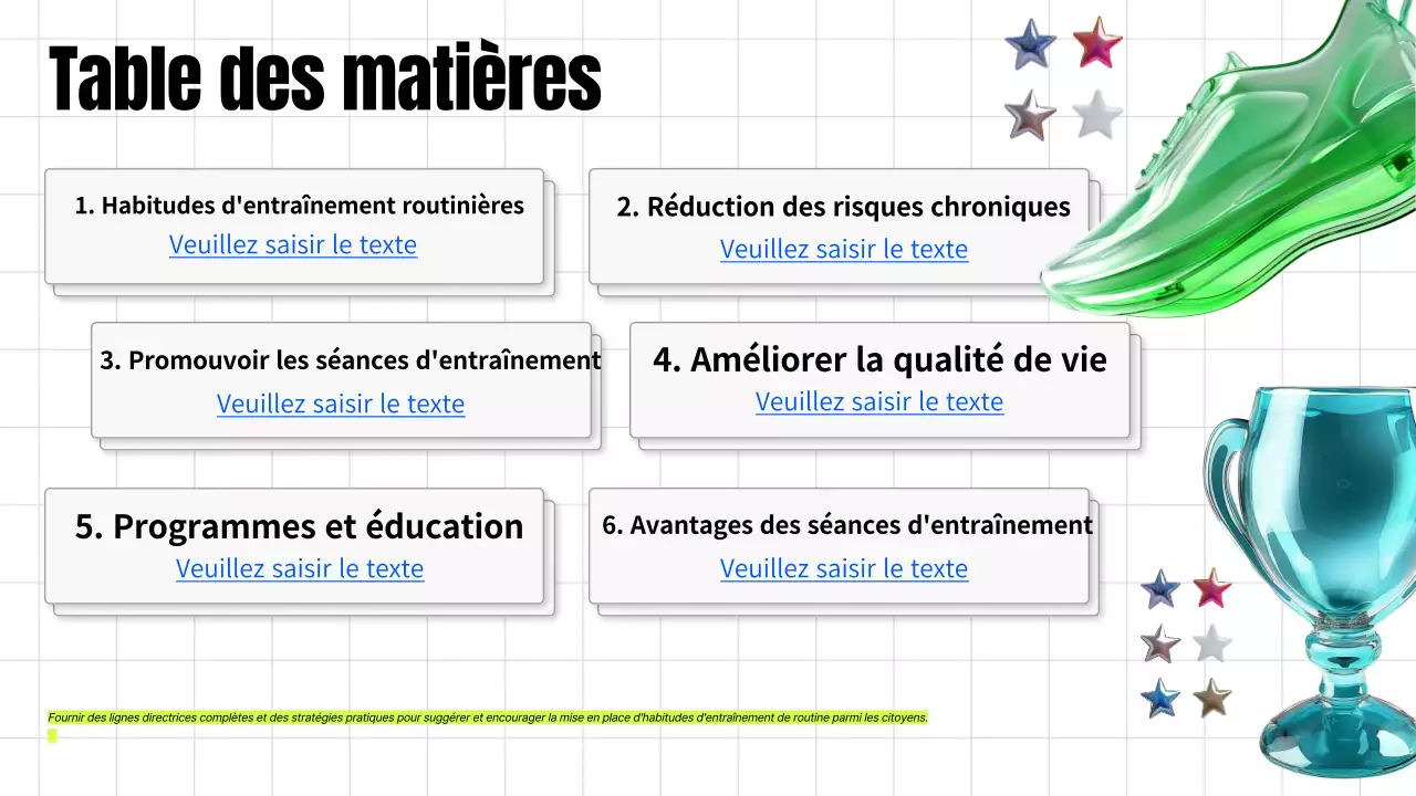 guide des habitudes d'entraînement