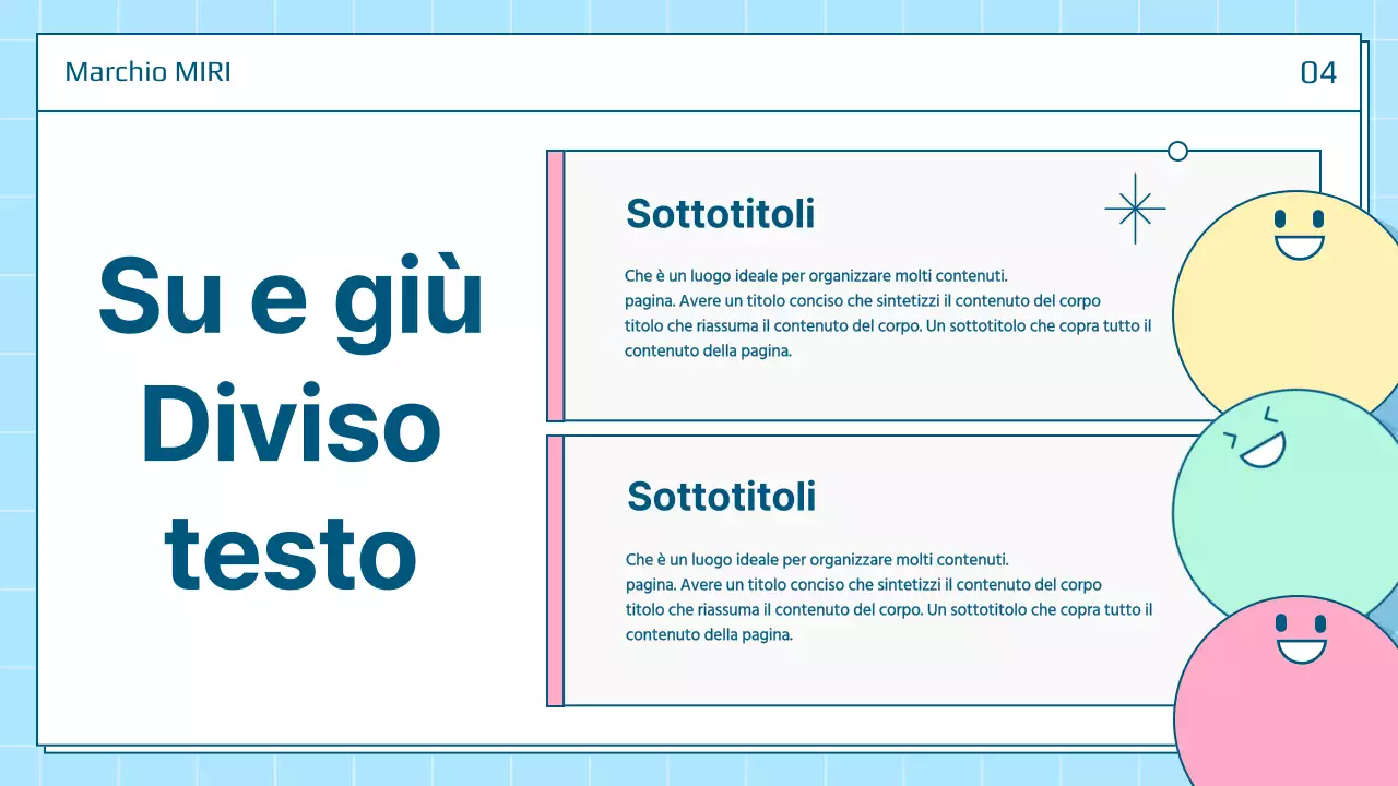 Un bel post di presentazione personale in bianco e blu