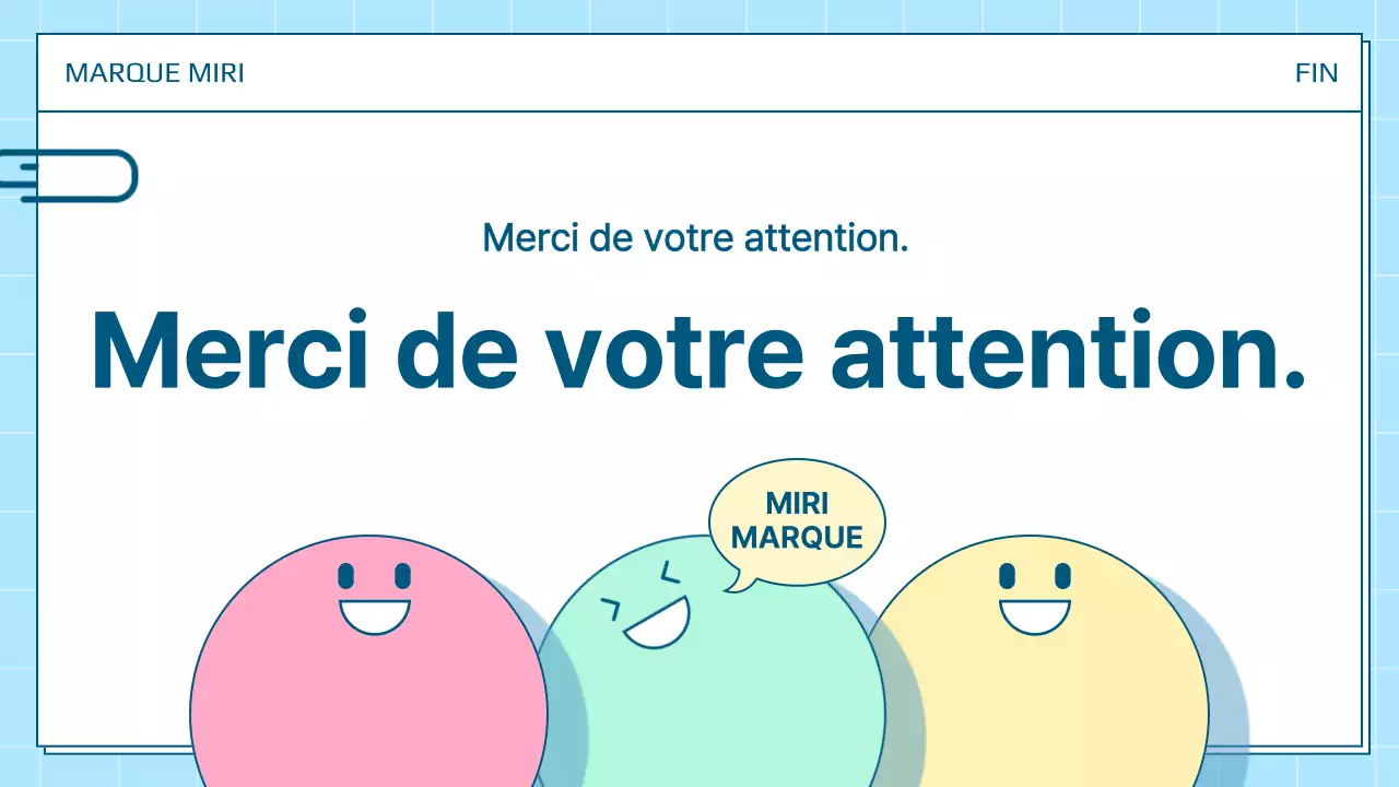 Un joli poste de présentation personnel en blanc et bleu