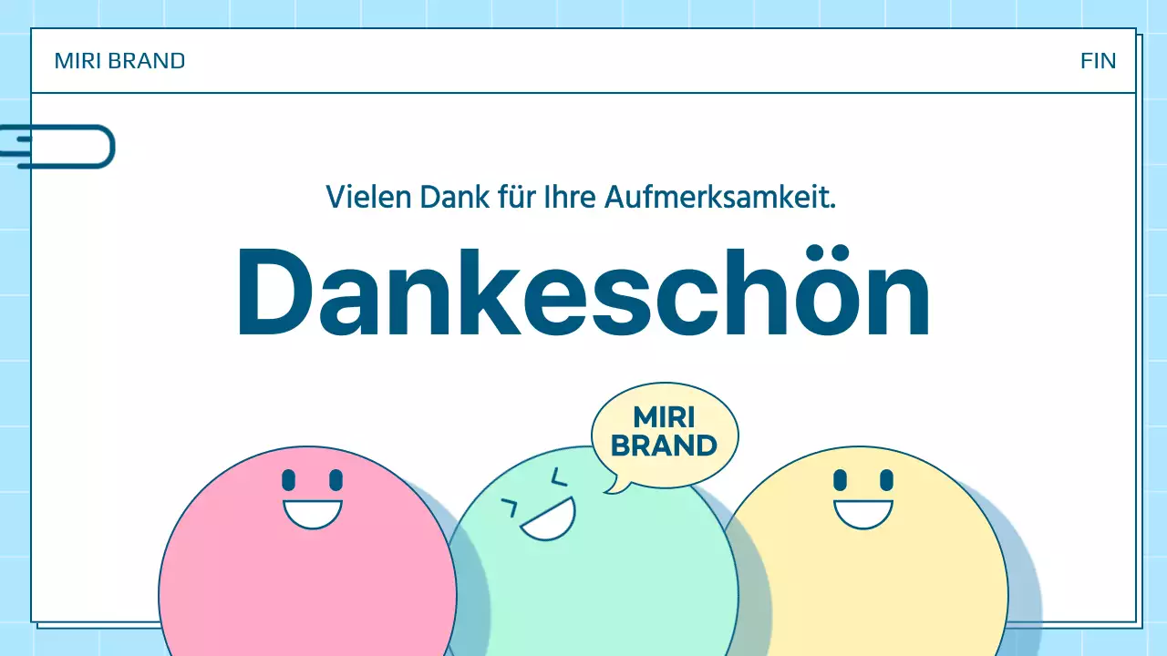 Eine hübsche persönliche Präsentationspost in Weiß und Blau