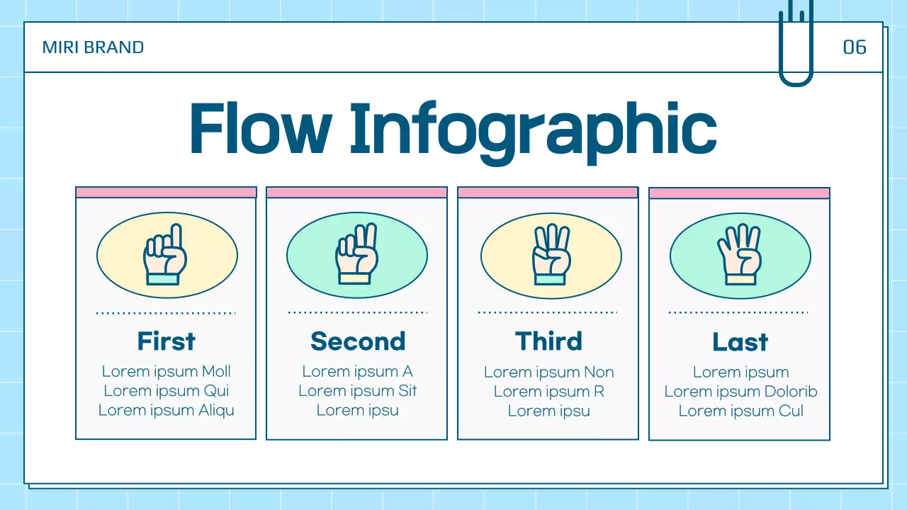 A cute personal presentation post in white and blue