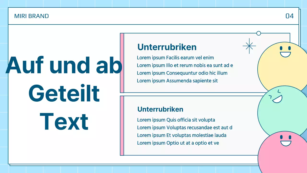 Eine hübsche persönliche Präsentationspost in Weiß und Blau