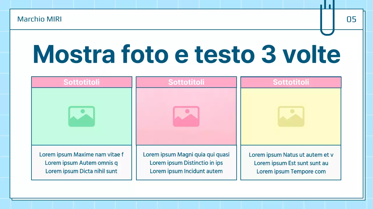 Un bel post di presentazione personale in bianco e blu