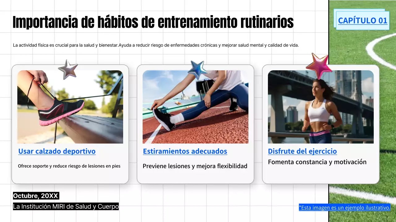 guía de hábitos de entrenamiento de la rutina blanca de moda