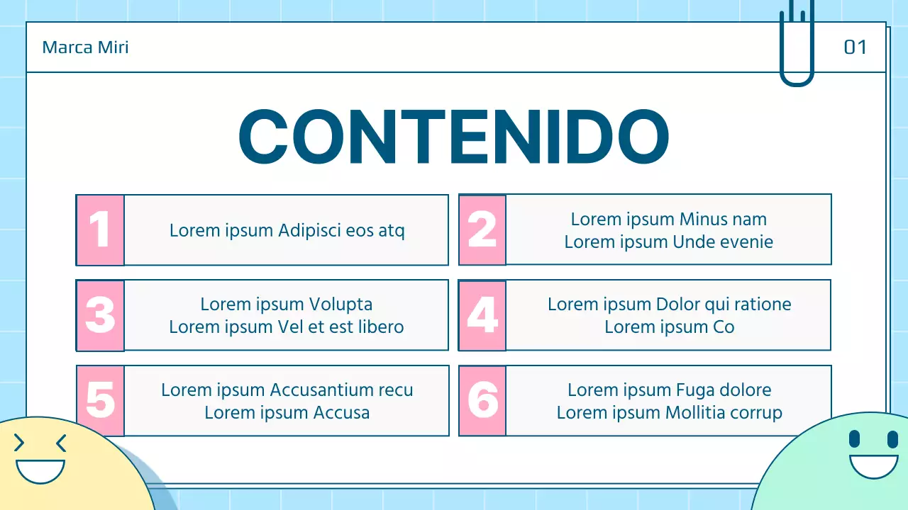 Un bonito puesto de presentación personal en blanco y azul