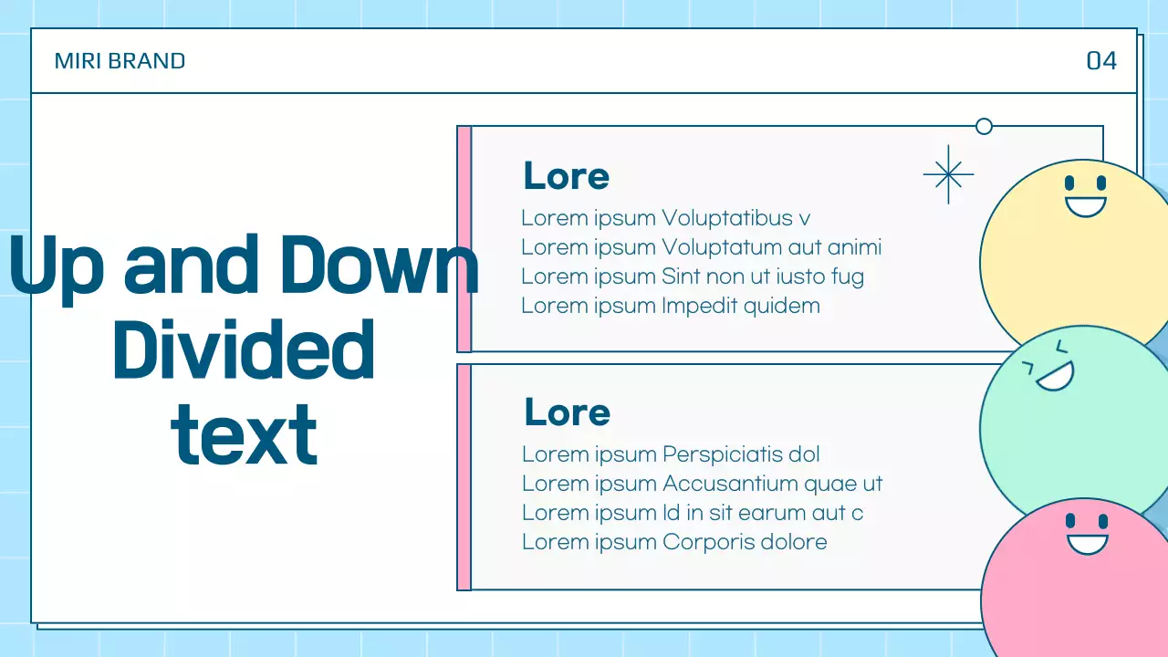 A cute personal presentation post in white and blue