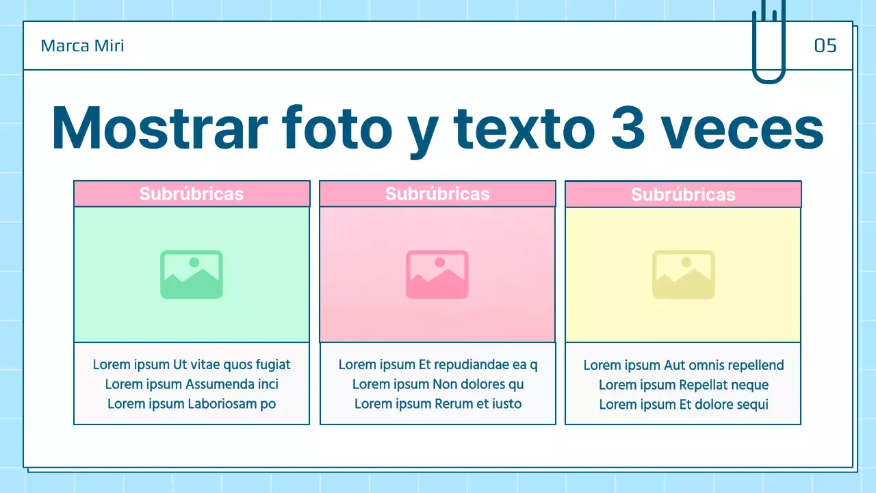 Un bonito puesto de presentación personal en blanco y azul