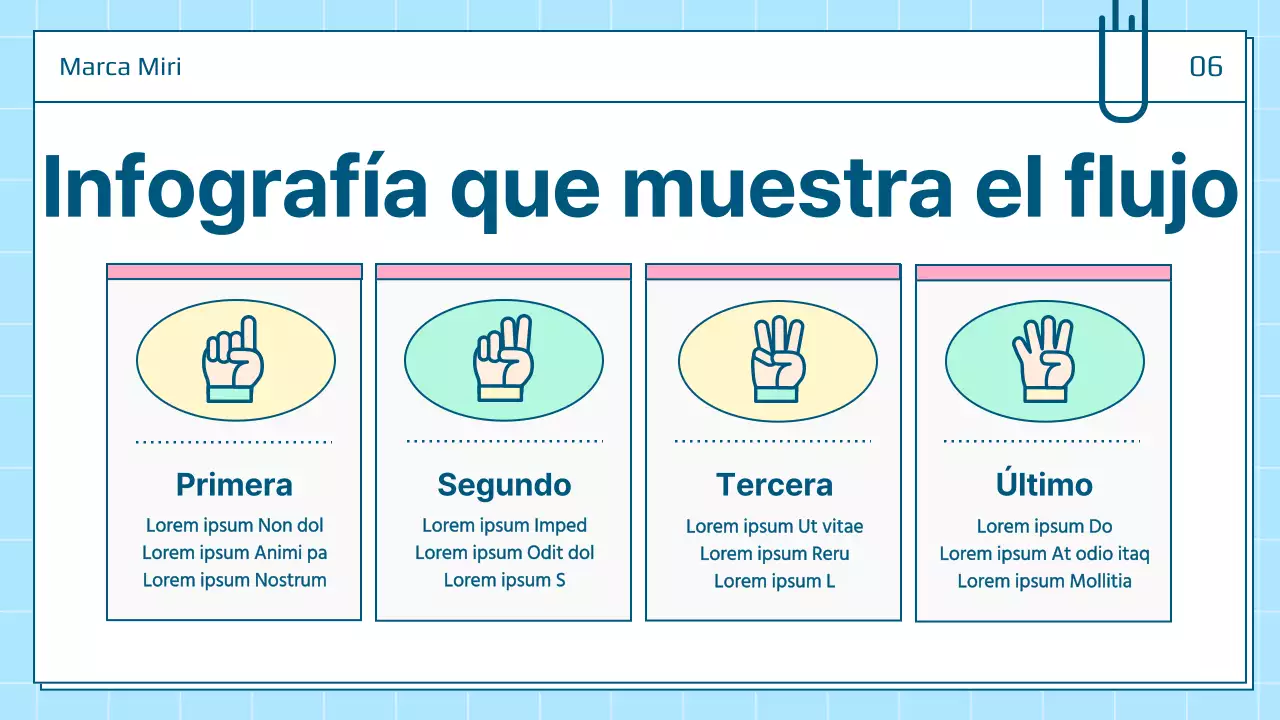 Un bonito puesto de presentación personal en blanco y azul