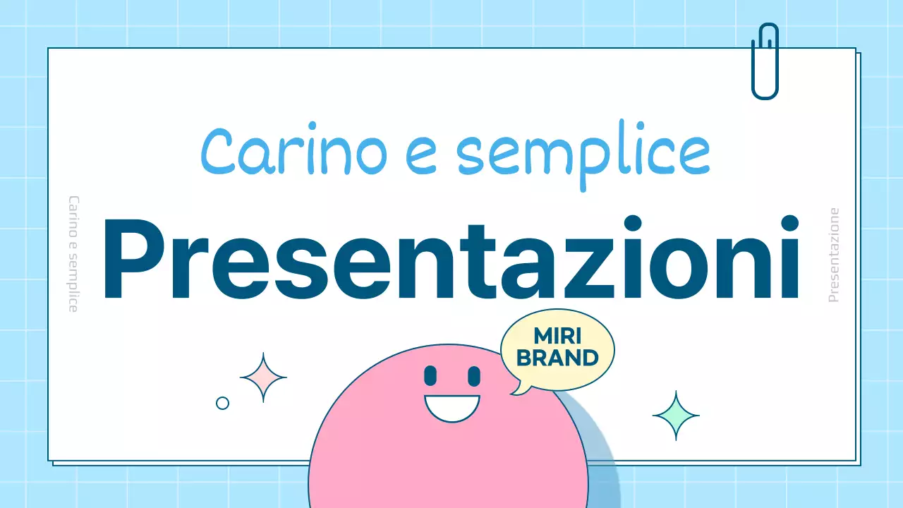 Un bel post di presentazione personale in bianco e blu