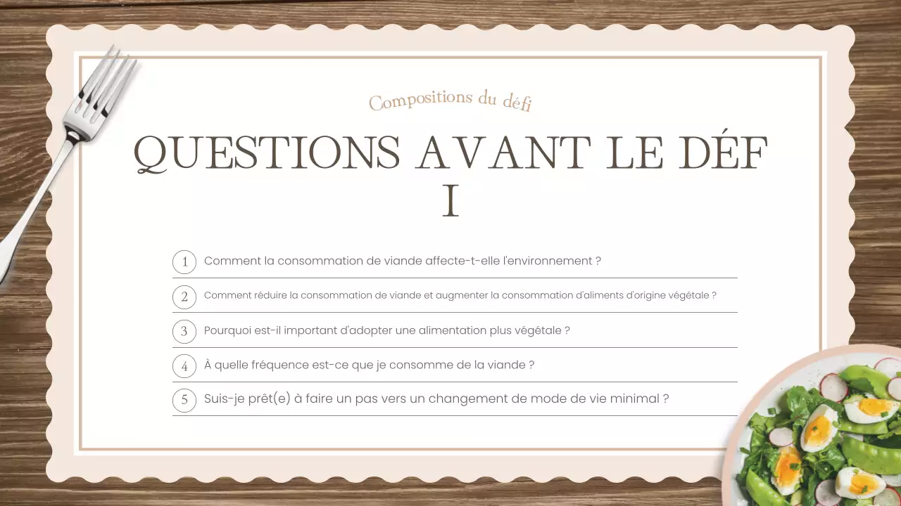 Le matériel pédagogique du défi classique "Lundi sans viande" (brun et vert)