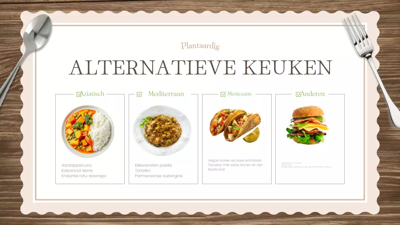 Het klassieke bruine en groene educatieve materiaal voor de Meatless Monday uitdaging