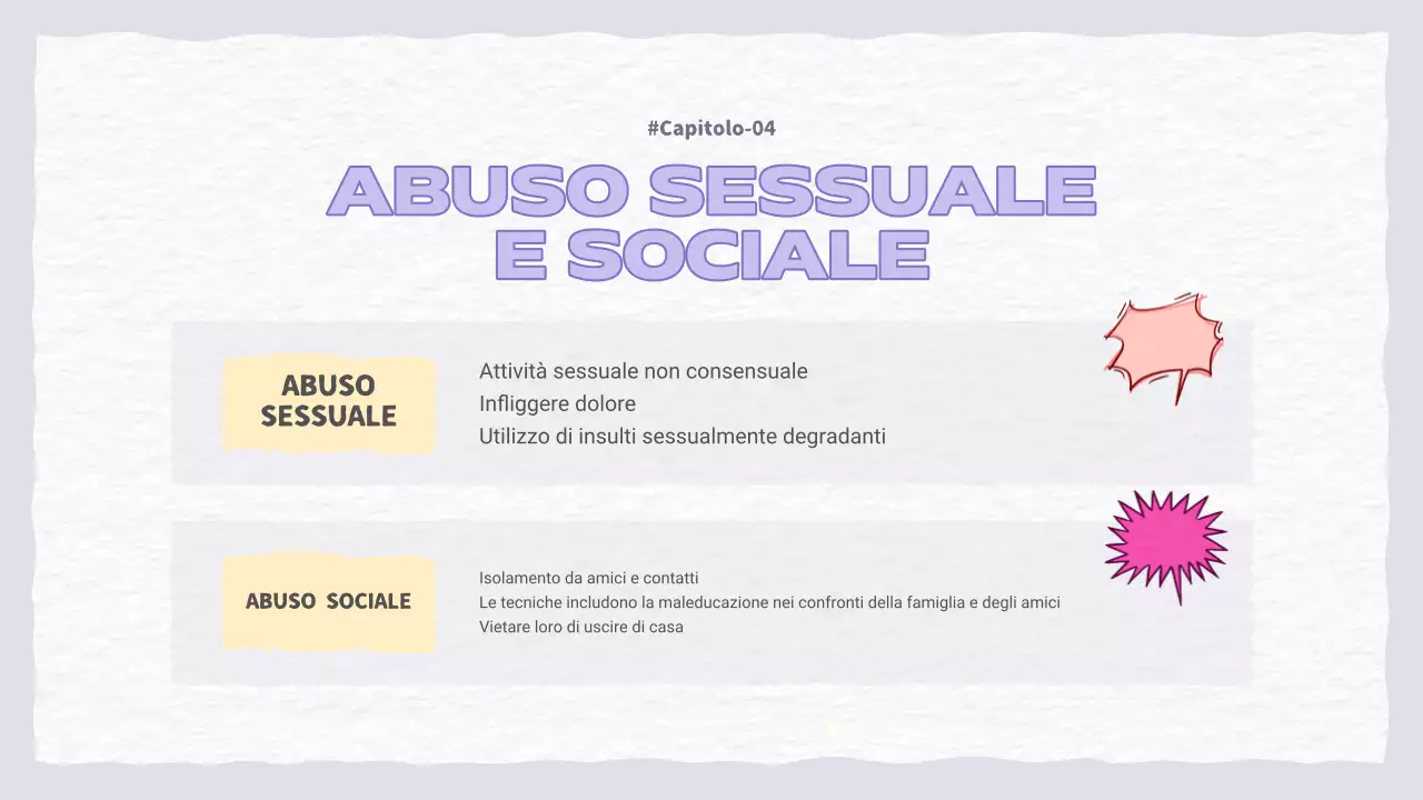 Una bella presentazione della violenza domestica in viola e azzurro