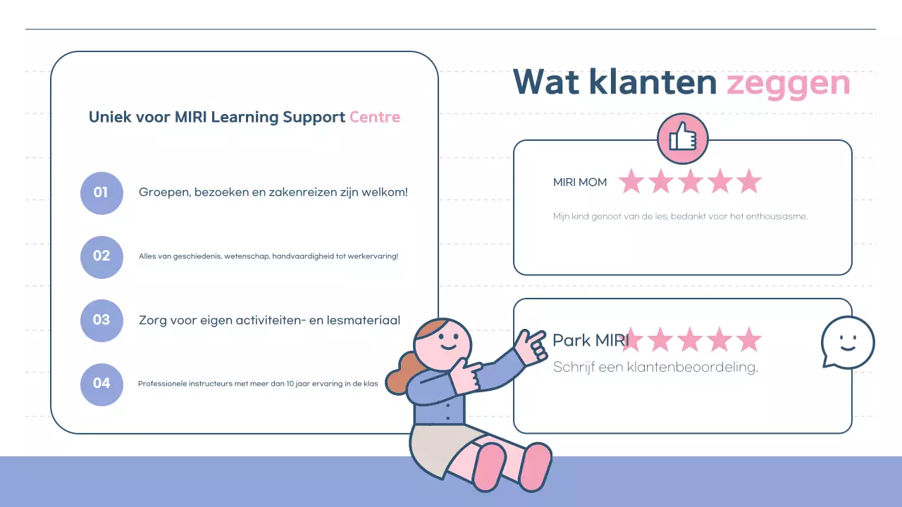 Pink en Bora's Eenvoudige Leerondersteuning Centrum Programmagids