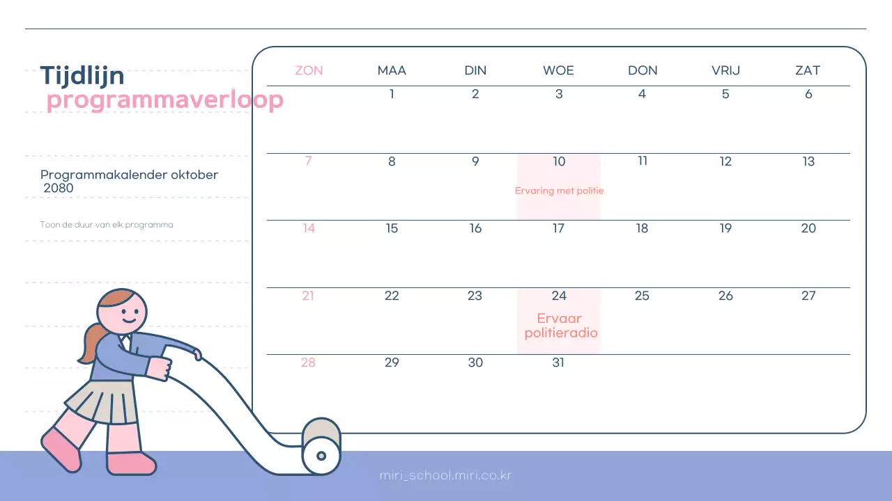 Pink en Bora's Eenvoudige Leerondersteuning Centrum Programmagids