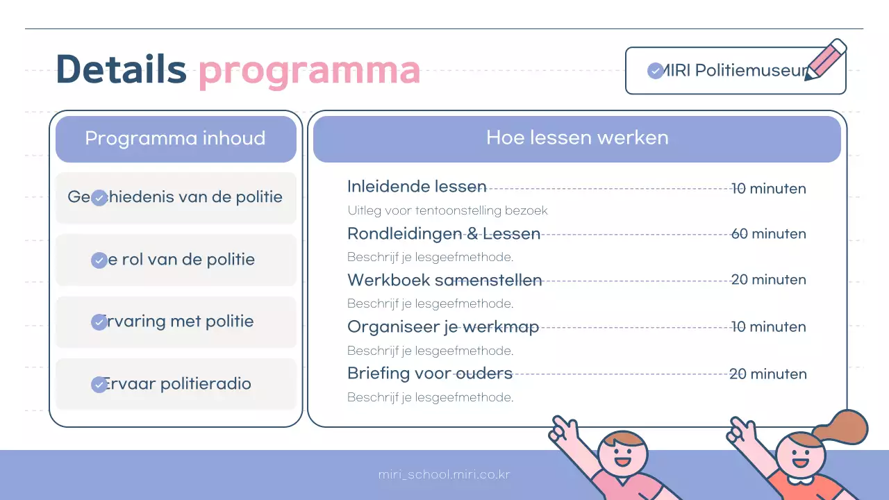 Pink en Bora's Eenvoudige Leerondersteuning Centrum Programmagids